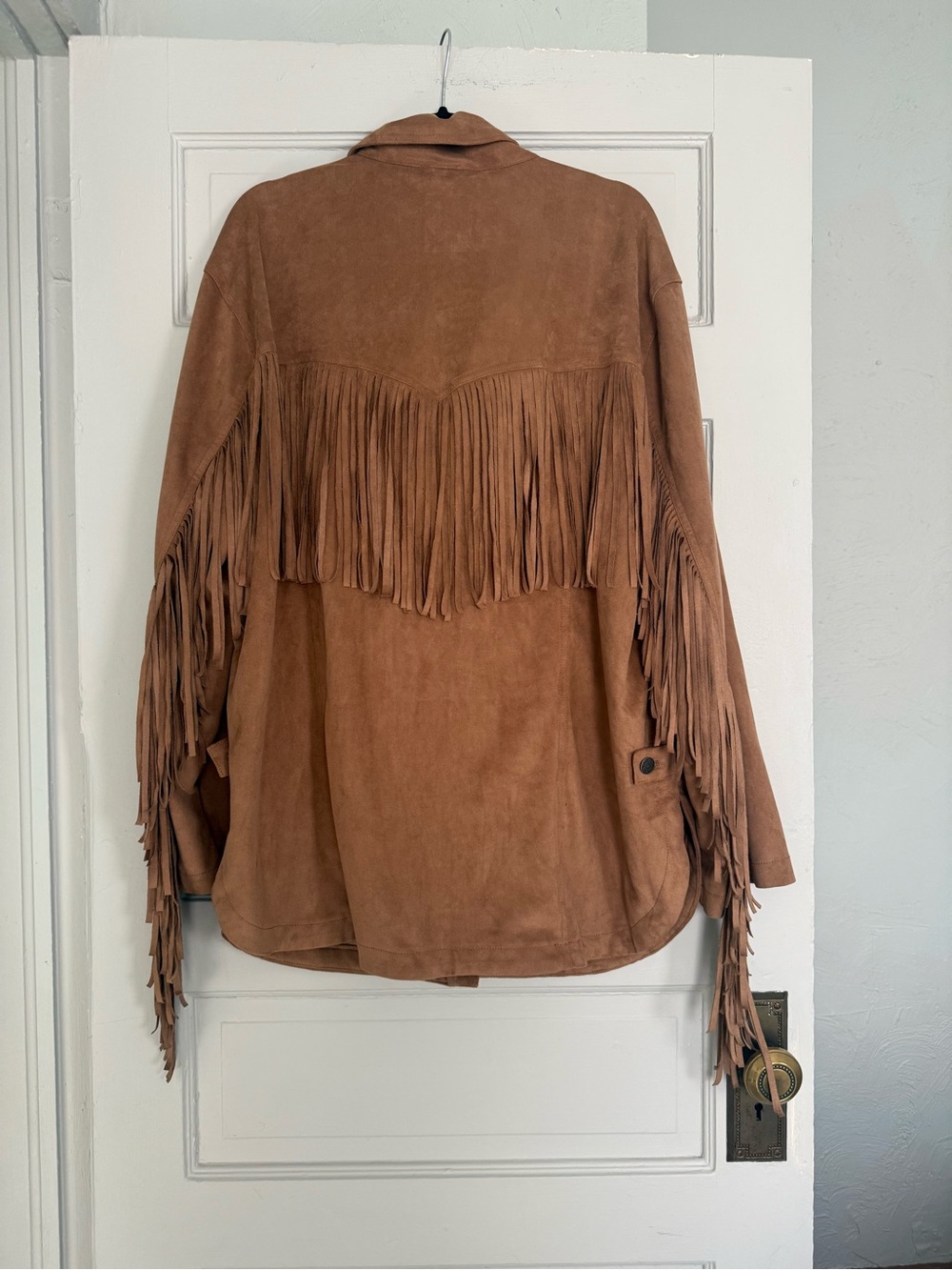 We The Free Fringe Out Vegan Suede Jacket L - Picture 10 of 15
